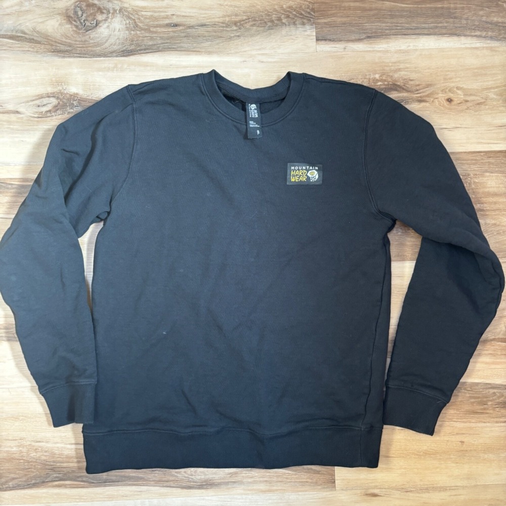 Mountain Hardwear Sweatshirt Small Logo Organic Cotton Crewneck Black OM9099